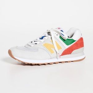 New Balance x Staud 574 Sneakers, Multicolor, 7